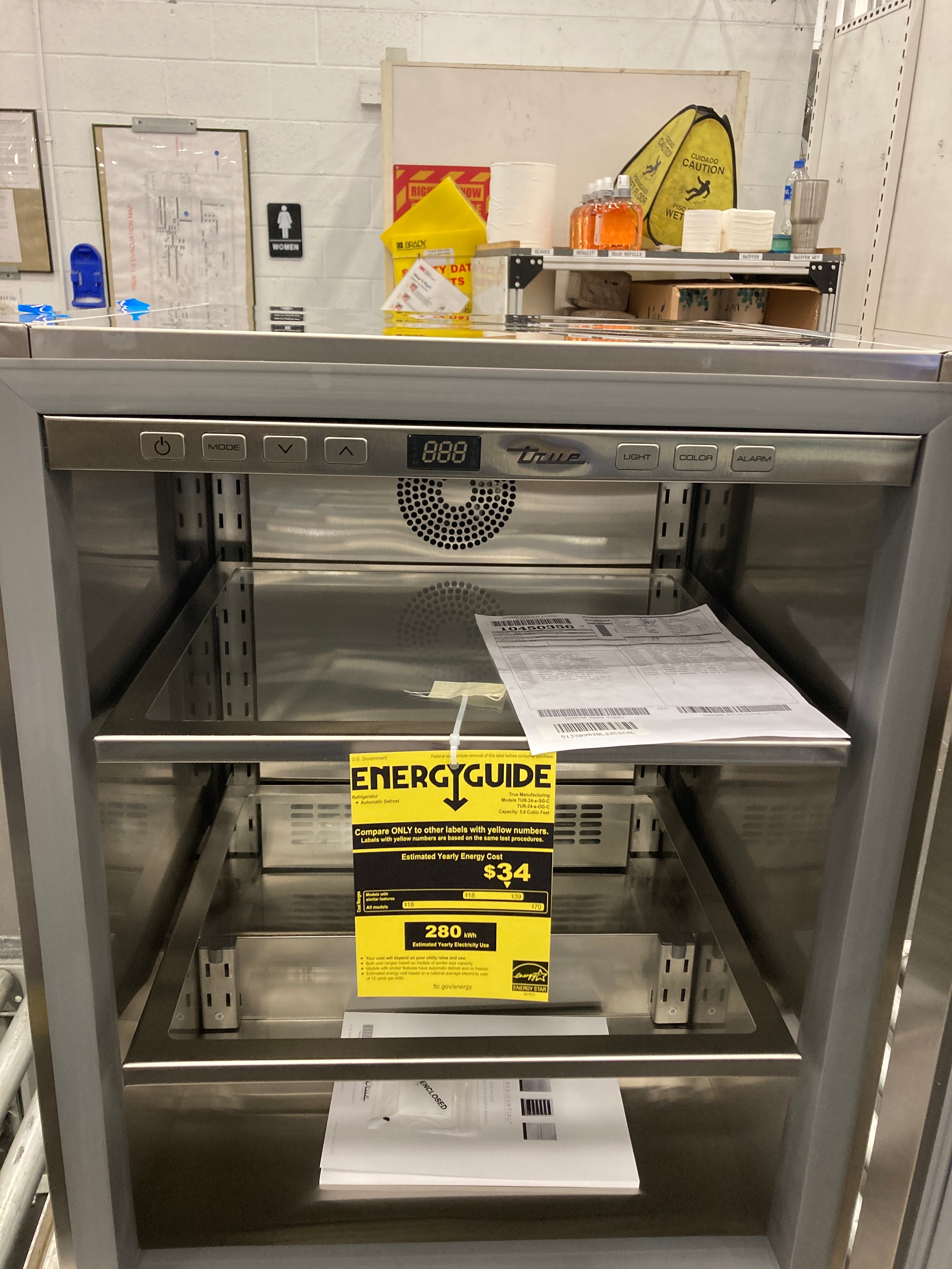 24" Stainless Refrigerator - Glass Door - Right Hinge | 10450356-1