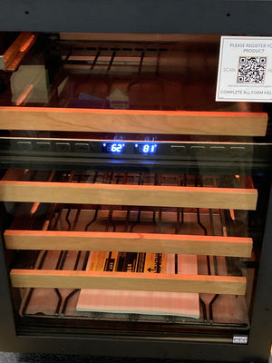 24" Overlay Dual Zone Wine Cabinet - Glass Door - Right Hinge | 10718140-1