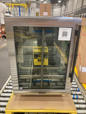 24" Stainless Beverage Center - Glass Door - Pewter Hardware - Left Hinge | 10791784-1