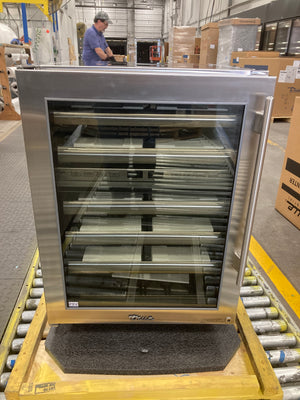 24" Stainless Dual Zone Wine Cabinet - Glass Door - Left Hinge | 10972062-1