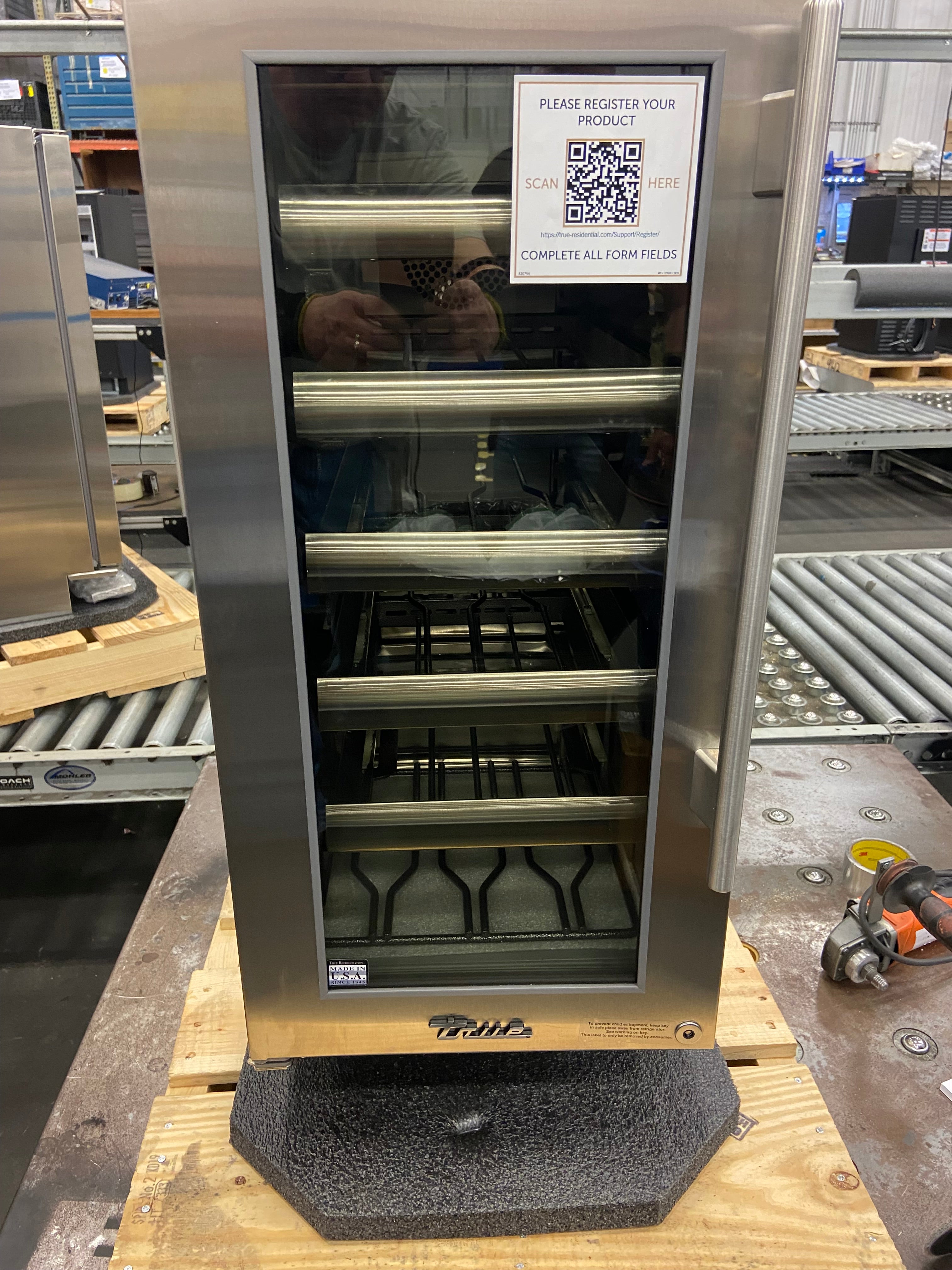 15" Stainless Wine Cabinet - Glass Door - Left Hinge | 11123932-1