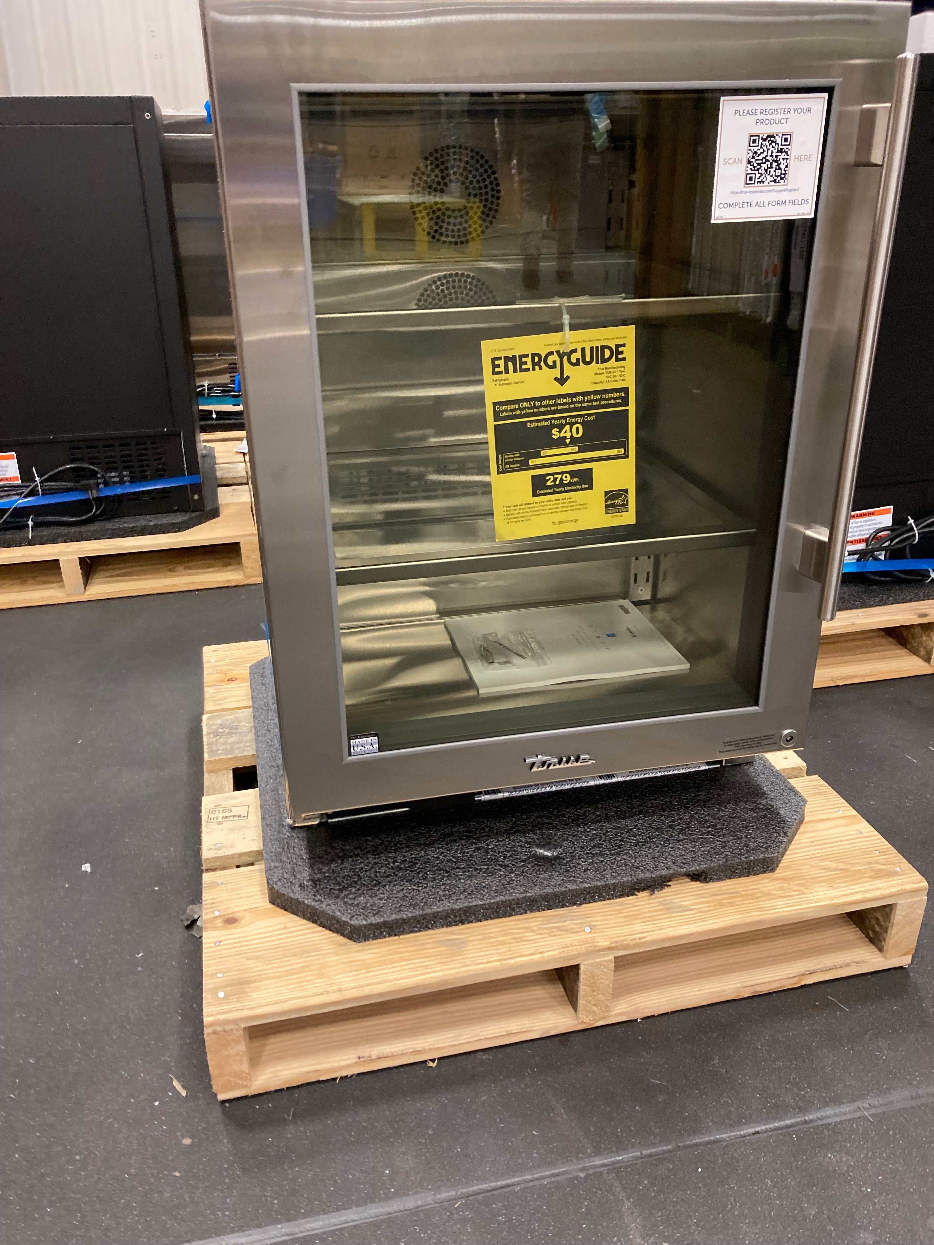 24" Stainless Refrigerator - Glass Door - Left Hinge | 11141562-1