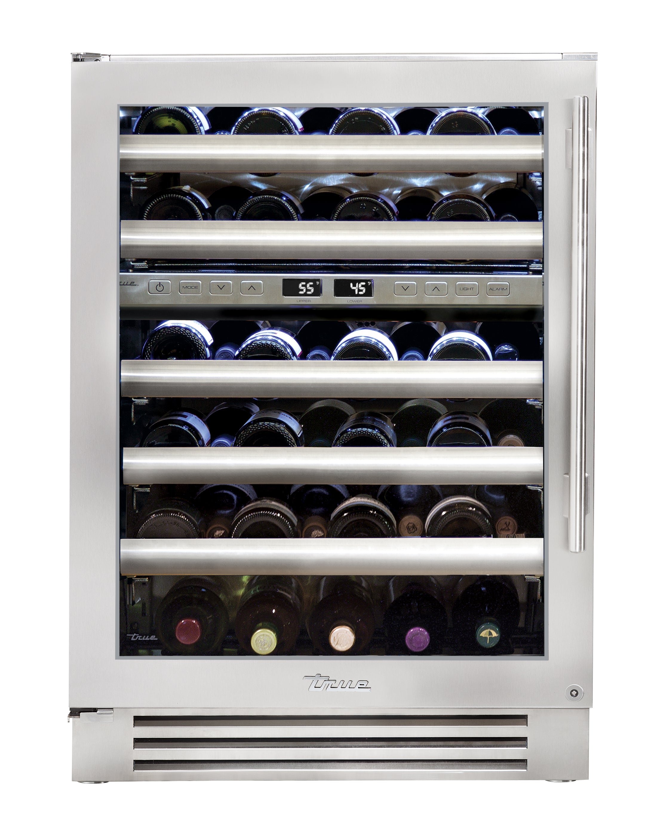 24" Stainless Dual Zone Wine Cabinet - Glass Door - Left Hinge | 11129495-1