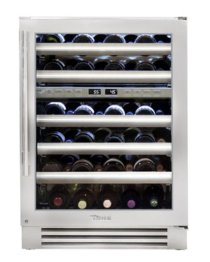 24" Stainless Dual Zone Wine Cabinet - Glass Door - Right Hinge | 11153307-1