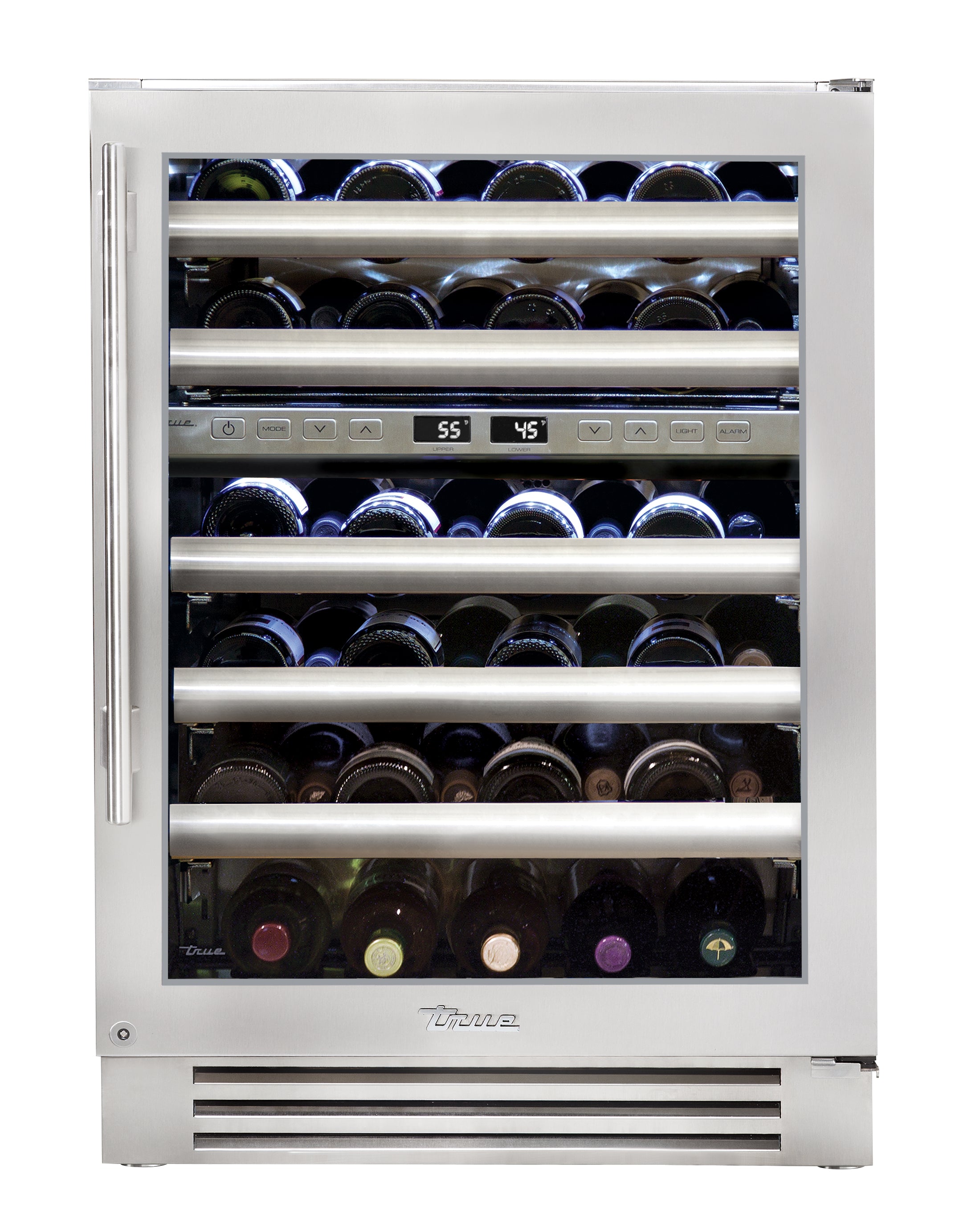 24" Stainless Dual Zone Wine Cabinet - Glass Door - Right Hinge | 11153307-1