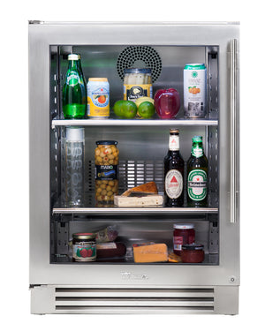 24" Stainless Refrigerator - Glass Door - Left Hinge | 10885551-1